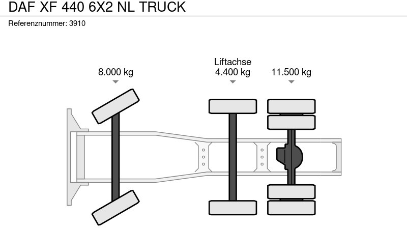 Tractor unit DAF XF 440 6X2 NL TRUCK: picture 19