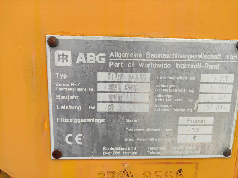 Asphalt paver ABG Titan 273 ABG - wheel asphalt paver: picture 7
