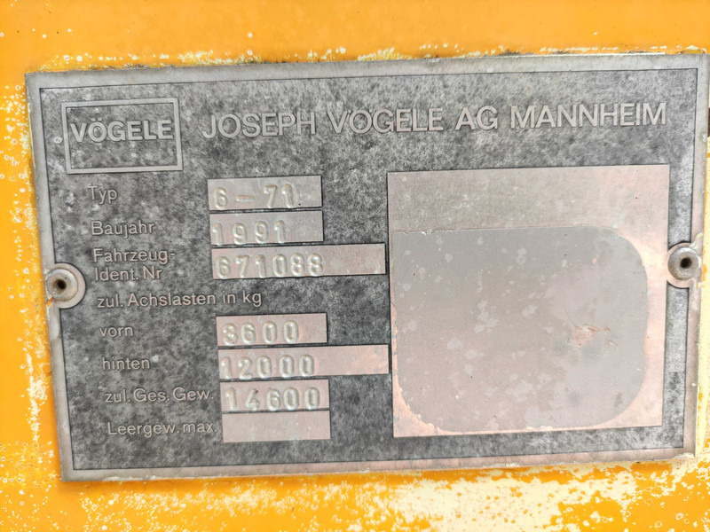 Vögele SUPER 1502 wheel asphalt paver - Asphalt paver: picture 3 Vögele SUPER 1502 wheel asphalt paver - Asphalt paver: picture 3