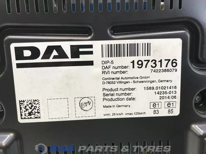 DAF LF Euro 6 - Dashboard for Truck: picture 3 DAF LF Euro 6 - Dashboard for Truck: picture 3