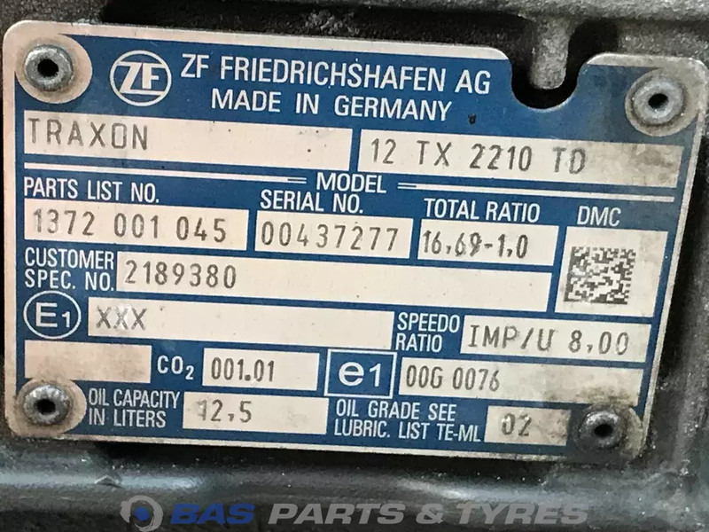 DAF XG DAF 12TX2210 TD TraXon Versnellingsbak 2185317 - Gearbox for Truck: picture 5 DAF XG DAF 12TX2210 TD TraXon Versnellingsbak 2185317 - Gearbox for Truck: picture 5