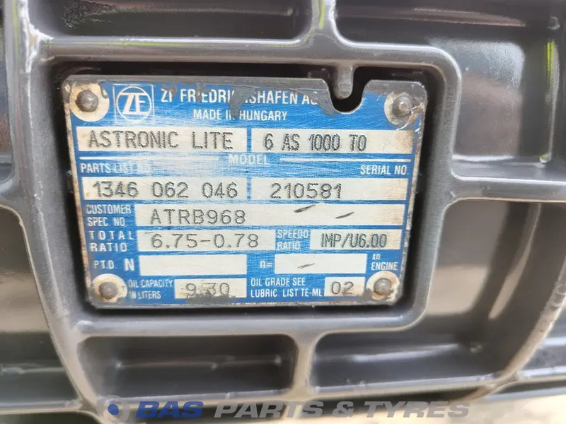 ZF DAF 6AS1000 TO Versnellingsbak 6AS1000 TO - Gearbox for Truck: picture 5 ZF DAF 6AS1000 TO Versnellingsbak 6AS1000 TO - Gearbox for Truck: picture 5