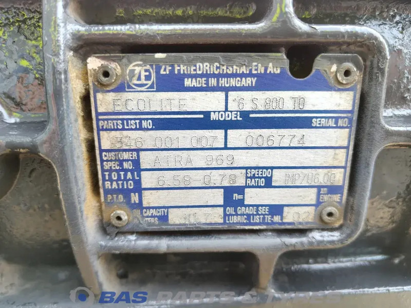 ZF DAF 6S800 TO Ecolite Versnellingsbak 6S800 TO - Gearbox for Truck: picture 5 ZF DAF 6S800 TO Ecolite Versnellingsbak 6S800 TO - Gearbox for Truck: picture 5