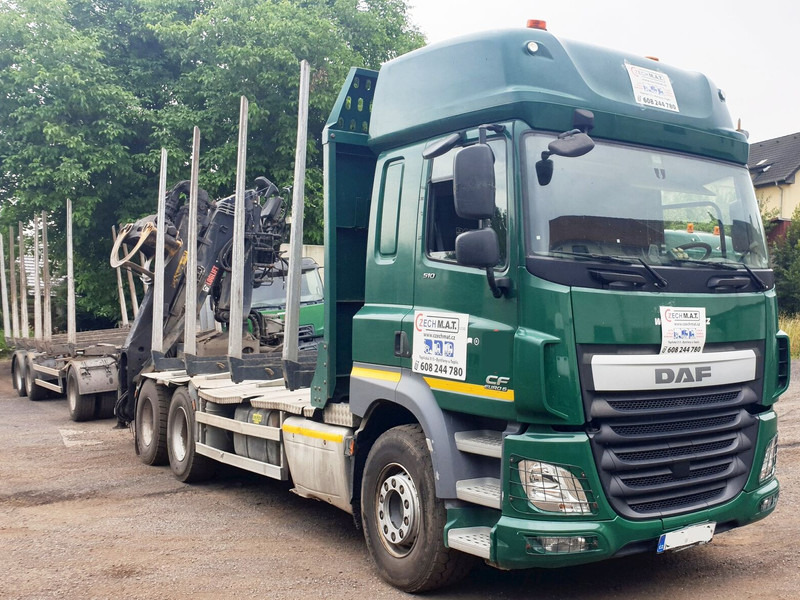 DAF 6x4 CF510 33/26t +HIAB Loglift 135 ZT94 +Umikov PP3 - Log truck, Crane truck: picture 1 DAF 6x4 CF510 33/26t +HIAB Loglift 135 ZT94 +Umikov PP3 - Log truck, Crane truck: picture 1