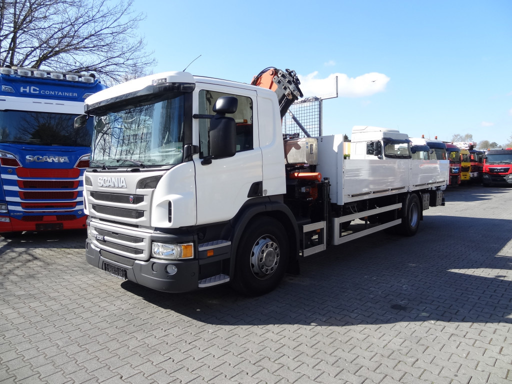 Scania P230 4X2 Kran Atlas 92.2 A2 - Dropside/ Flatbed truck, Crane truck: picture 1 Scania P230 4X2 Kran Atlas 92.2 A2 - Dropside/ Flatbed truck, Crane truck: picture 1