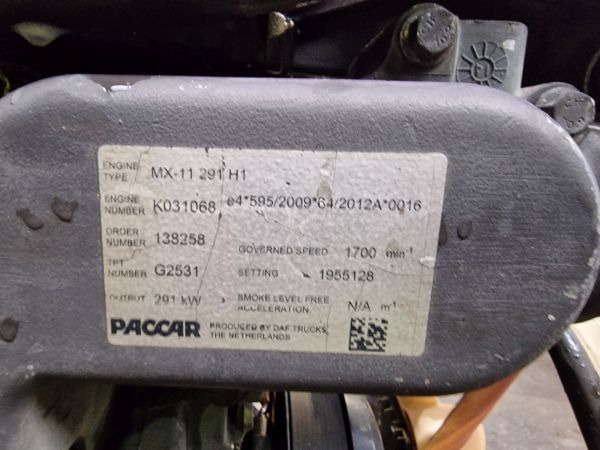 DAF MX-11 291 H1 Engine (Truck) - Engine for Truck: picture 2 DAF MX-11 291 H1 Engine (Truck) - Engine for Truck: picture 2