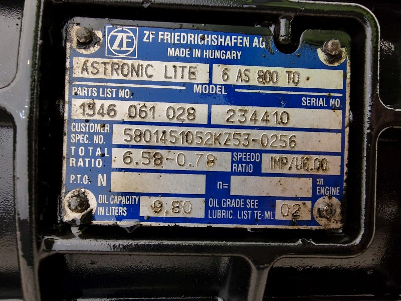 Gearbox ZF Astronic Lite 6AS800TO Iveco Spec Gearbox: picture 12
