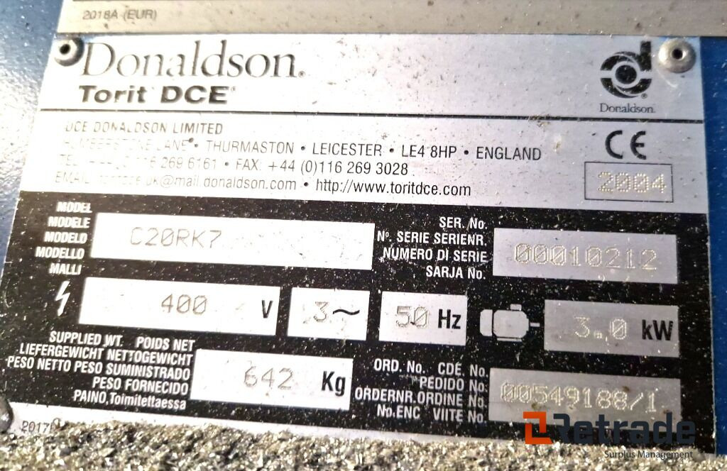 Industrial equipment Avsugsystem for industri – Donaldson Torit DCE med JKF ventil: picture 7 Industrial equipment Avsugsystem for industri – Donaldson Torit DCE med JKF ventil: picture 7