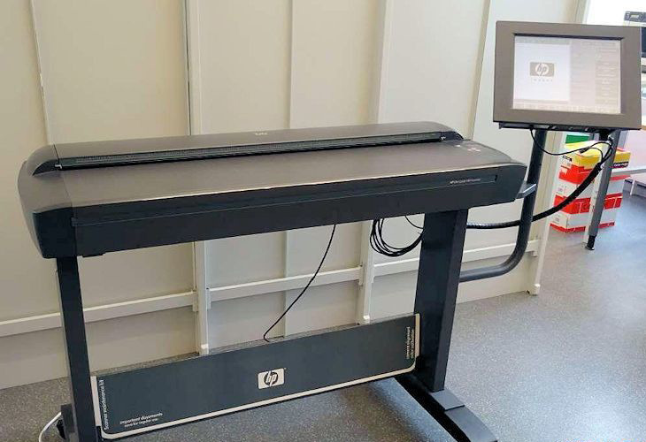 Document scanner plan scanner schematic scanner with document feeder HP Designjet 4500 - Printing machinery: picture 1 Document scanner plan scanner schematic scanner with document feeder HP Designjet 4500 - Printing machinery: picture 1