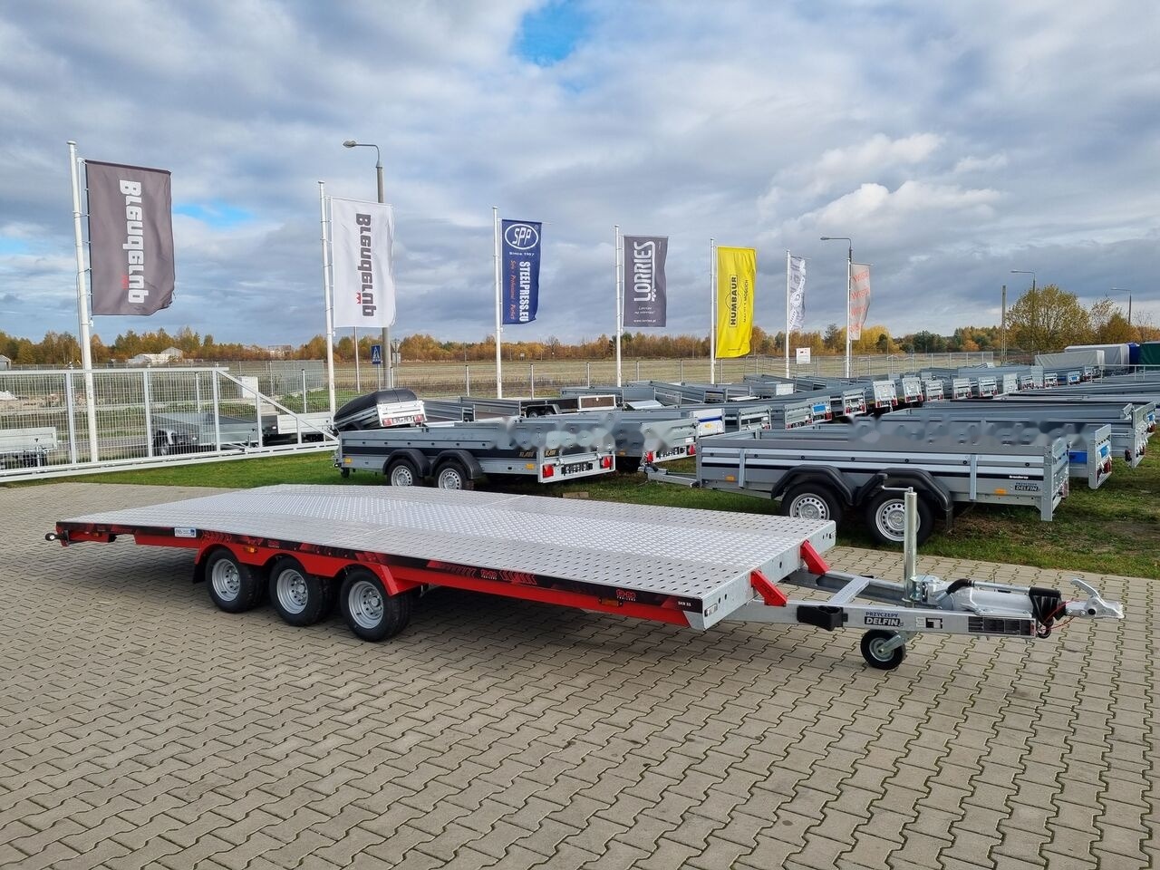 TA-NO Scorpio 55 PREMIUM 3 axle car trailer 5,5m alu floor 3500kg GVW - Autotransporter trailer: picture 1 TA-NO Scorpio 55 PREMIUM 3 axle car trailer 5,5m alu floor 3500kg GVW - Autotransporter trailer: picture 1