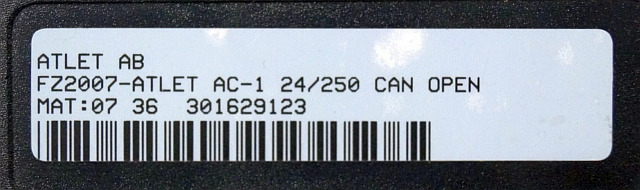 Atlet FZ2007 | Rijregeling Drive controller ZAPI AC1 FZ2007 24/250A can open sn. - ECU for Material handling equipment: picture 2 Atlet FZ2007 | Rijregeling Drive controller ZAPI AC1 FZ2007 24/250A can open sn. - ECU for Material handling equipment: picture 2