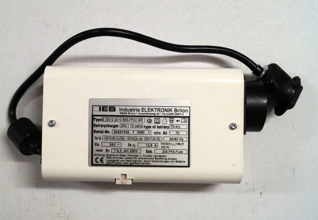 IEB 90587858 | IEB charger EFG 230 G 24/12 B65-FP02 WR 24V12,6A 220V 50/60Hz fro - Battery for Material handling equipment: picture 1 IEB 90587858 | IEB charger EFG 230 G 24/12 B65-FP02 WR 24V12,6A 220V 50/60Hz fro - Battery for Material handling equipment: picture 1