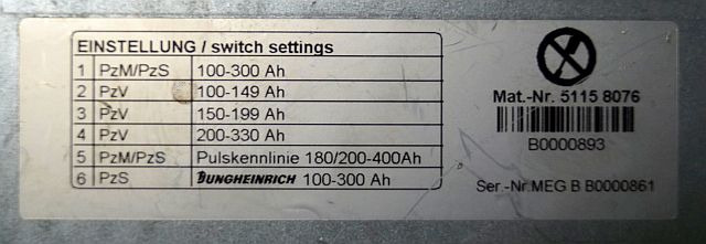 Jungheinrich 51158076 | build in charger ELG2430V-VI(EJC) 24V 30A capacity 100- build in charger ELG2430V-VI(EJC) 24V 30A capacity 100-300Ah sn. B0000861 year 2012 - Battery for Material handling equipment: picture 4 Jungheinrich 51158076 | build in charger ELG2430V-VI(EJC) 24V 30A capacity 100- build in charger ELG2430V-VI(EJC) 24V 30A capacity 100-300Ah sn. B0000861 year 2012 - Battery for Material handling equipment: picture 4