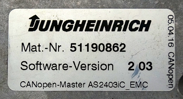 Jungheinrich 51168614 | Rij regeling Drive controller complete with internal cha - ECU for Material handling equipment: picture 4 Jungheinrich 51168614 | Rij regeling Drive controller complete with internal cha - ECU for Material handling equipment: picture 4