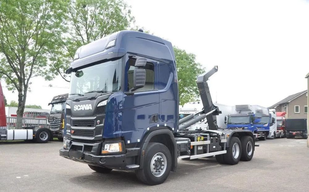 Scania R450 XT / 6X4/ RETARDER/EURO 6/OŚ PODNOSZONA Z NAPĘDEM/ - Hook lift truck: picture 1 Scania R450 XT / 6X4/ RETARDER/EURO 6/OŚ PODNOSZONA Z NAPĘDEM/ - Hook lift truck: picture 1