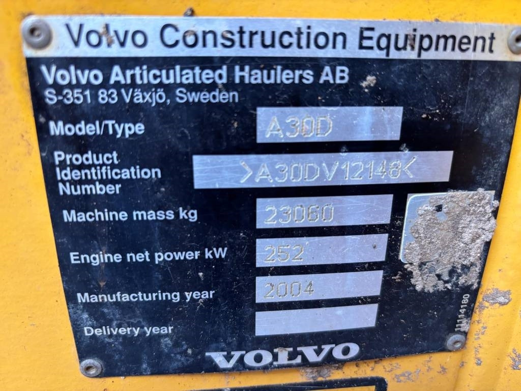 Volvo A 30 D (Under Preparation)  - Articulated dumper: picture 4 Volvo A 30 D (Under Preparation)  - Articulated dumper: picture 4