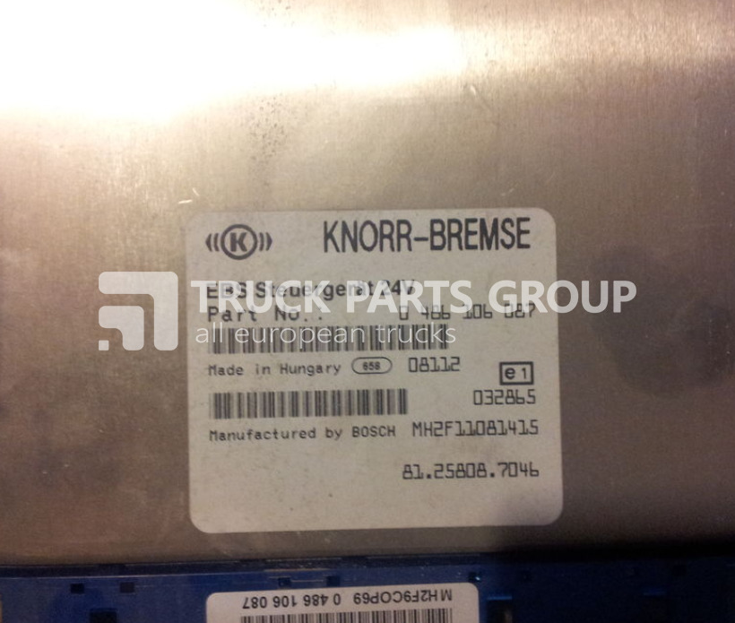 MAN TGA, TGX, Control unit EBS, EDC, ECU, 81258087026, 0486106071, 5/8 control unit - ECU for Truck: picture 1 MAN TGA, TGX, Control unit EBS, EDC, ECU, 81258087026, 0486106071, 5/8 control unit - ECU for Truck: picture 1