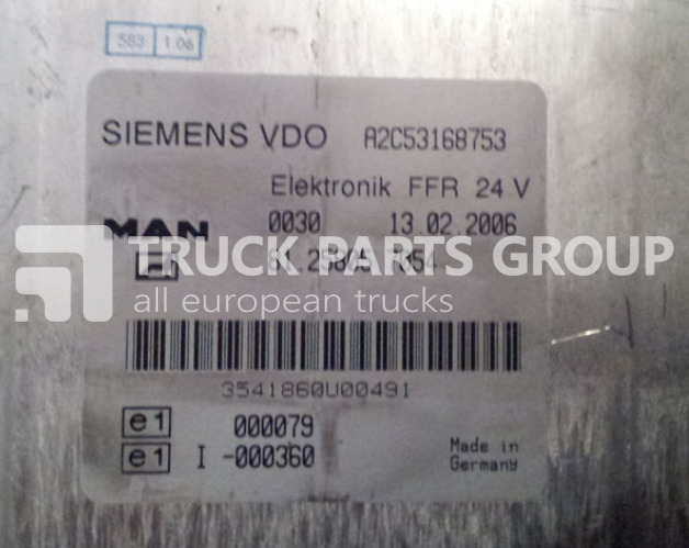 MAN TGA, TGX, ECU, EDC control unit FFR, 81258057052, 81258057054, 8 control unit - ECU for Truck: picture 5 MAN TGA, TGX, ECU, EDC control unit FFR, 81258057052, 81258057054, 8 control unit - ECU for Truck: picture 5