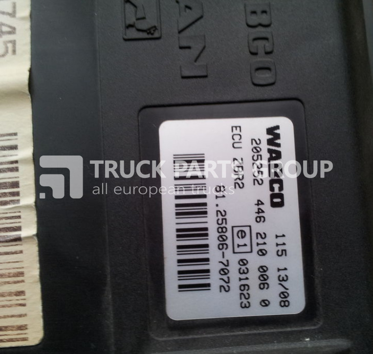 MAN TGA, TGX, ECU central on-board computer ZBR, ZBR2, 81258067072, control unit - ECU for Truck: picture 2 MAN TGA, TGX, ECU central on-board computer ZBR, ZBR2, 81258067072, control unit - ECU for Truck: picture 2