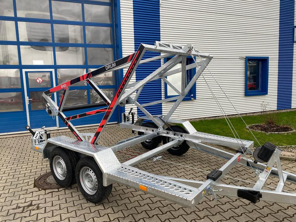 Cable drum trailer Vermietung / Kabelanhänger 3500KG / Nutzlast 2766KG / Kabeltrommel-Anhänger / Glasfaser/ 1 Woche: picture 11