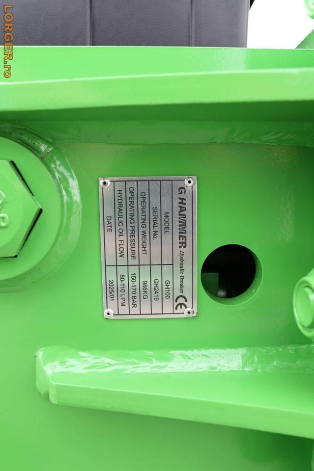 G Hammer G 100 – Power, not noise! New, 2025 Model - Hydraulic hammer for Construction machinery: picture 3 G Hammer G 100 – Power, not noise! New, 2025 Model - Hydraulic hammer for Construction machinery: picture 3