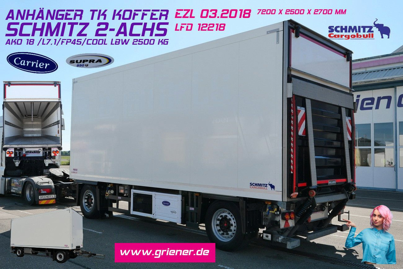 Schmitz Cargobull AKO 18 /FP45/COOL / LBW 2500 kg / BLUMEN !SUPRA - Refrigerator trailer: picture 1 Schmitz Cargobull AKO 18 /FP45/COOL / LBW 2500 kg / BLUMEN !SUPRA - Refrigerator trailer: picture 1