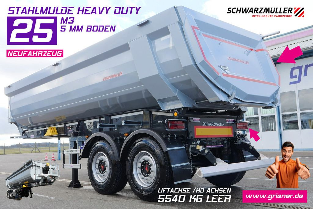 Schwarzmüller HARDOX MULDE / HEAVY DUTY /25 m³ 5 mm 6x4 - Tipper semi-trailer: picture 1 Schwarzmüller HARDOX MULDE / HEAVY DUTY /25 m³ 5 mm 6x4 - Tipper semi-trailer: picture 1