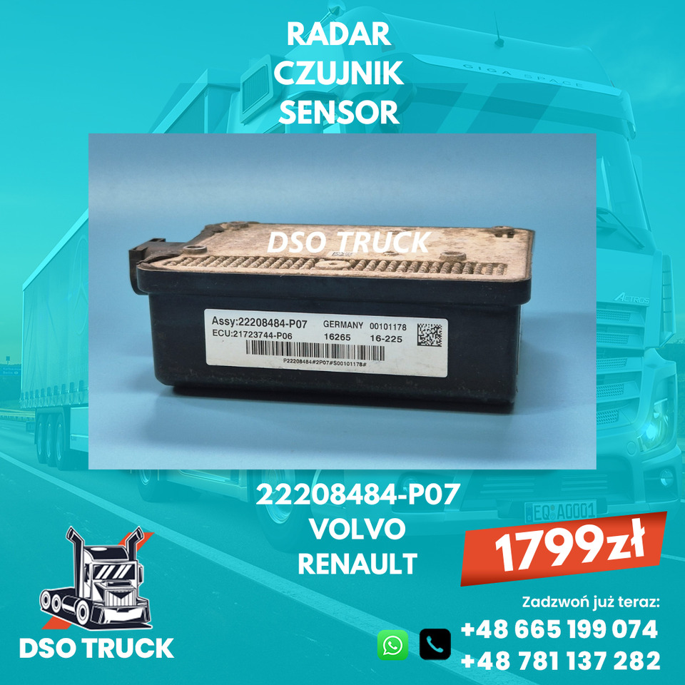 Radar Czujnik Sensor 22208484 VOLVO FH RENAULT GAMA T RANGE - Spare parts: picture 2 Radar Czujnik Sensor 22208484 VOLVO FH RENAULT GAMA T RANGE - Spare parts: picture 2