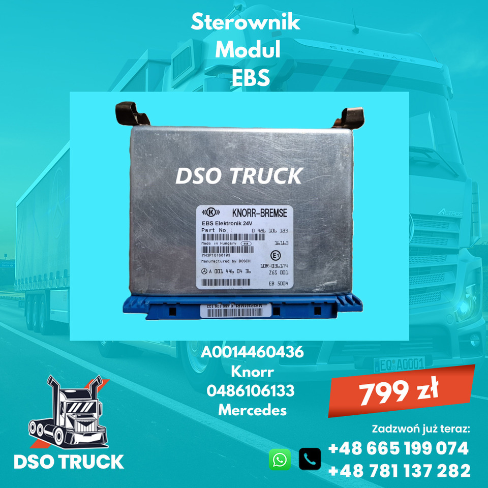 Sterownik Modul EBS Knorr A0014460436 A0004469236 A0004468836 Mercedes - Spare parts: picture 1 Sterownik Modul EBS Knorr A0014460436 A0004469236 A0004468836 Mercedes - Spare parts: picture 1
