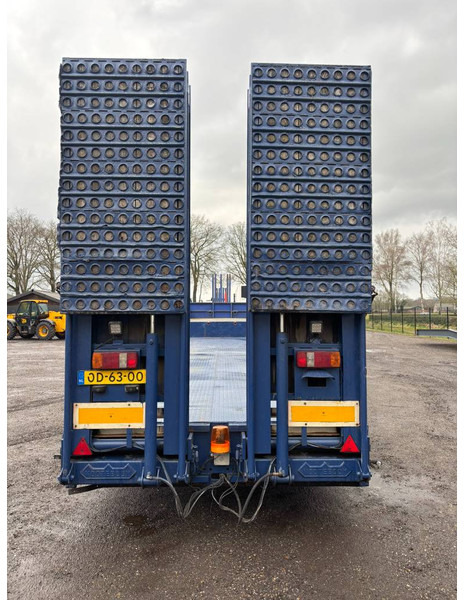 Low loader semi-trailer Broshuis Lowloader tieflader 3 assen leaf spring, laadklep: picture 6