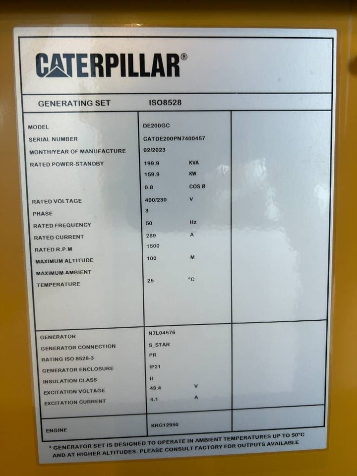CAT DE200GC - 200 kVA Stand-by Generator - DPX-18211  - Generator set: picture 5 CAT DE200GC - 200 kVA Stand-by Generator - DPX-18211  - Generator set: picture 5