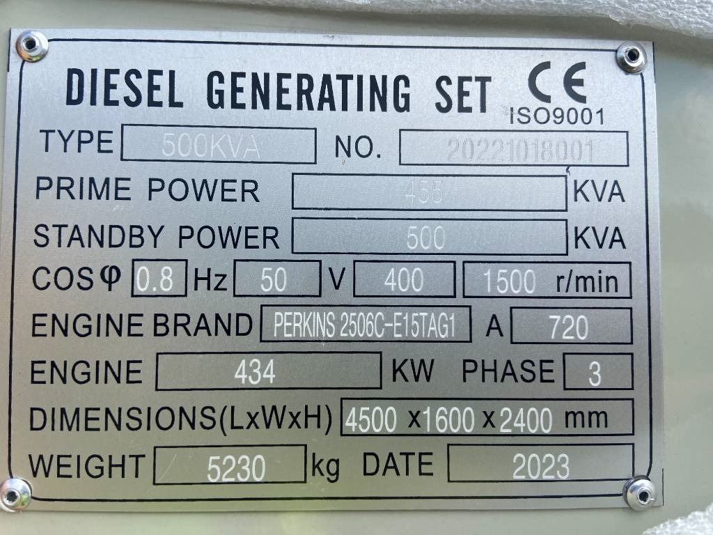 Perkins 2506C-E15TAG1 - 500kVA Surplus genset- DPX-19813-6  - Generator set: picture 4 Perkins 2506C-E15TAG1 - 500kVA Surplus genset- DPX-19813-6  - Generator set: picture 4
