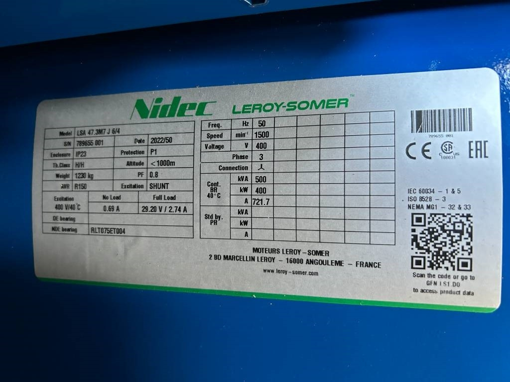 Generator set Perkins 2506C-E15TAG2 - 550 kVA Surplus genset - DPX-20019: picture 16 Generator set Perkins 2506C-E15TAG2 - 550 kVA Surplus genset - DPX-20019: picture 16