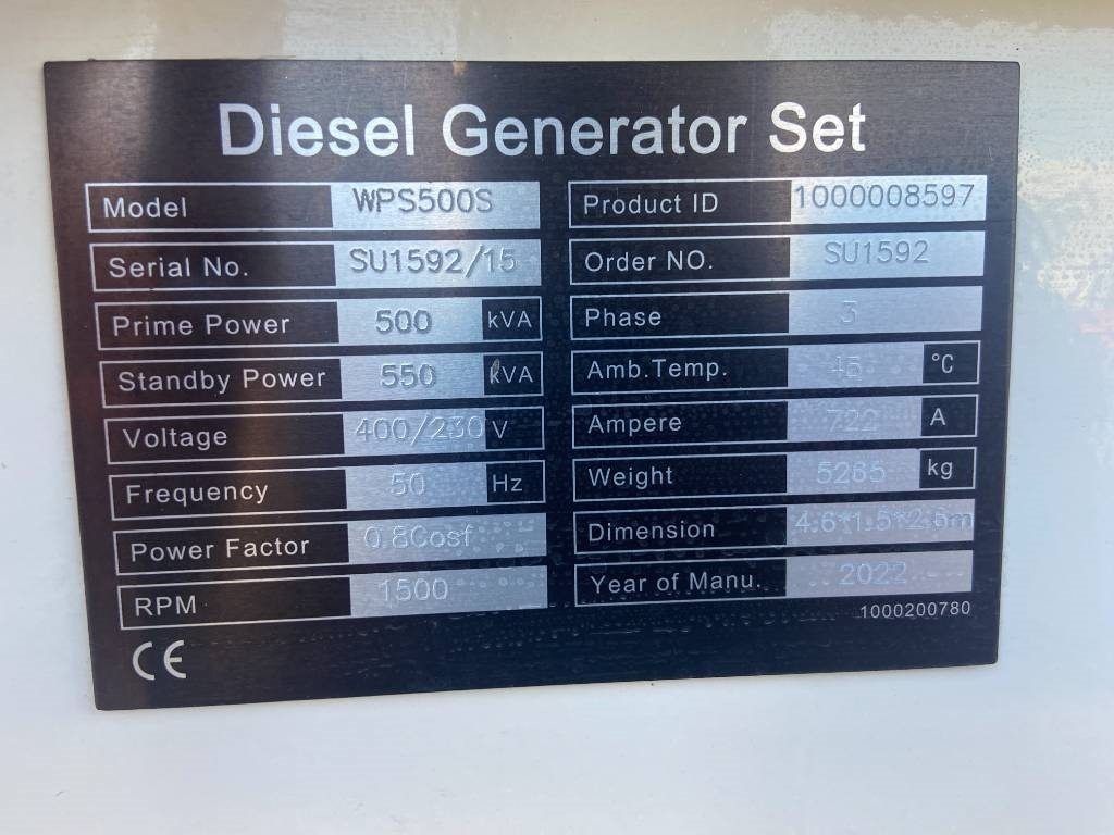 Perkins 2506C-E15TAG2 - 550 kVA Surplus genset - DPX-20019  - Generator set: picture 4 Perkins 2506C-E15TAG2 - 550 kVA Surplus genset - DPX-20019  - Generator set: picture 4
