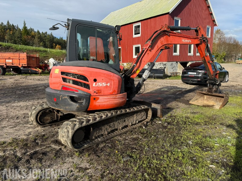 2012 Kubota U55-4 5,5 tonns gravemaskin med Steelwrist rototilt og 2 skuffer - Excavator: picture 4 2012 Kubota U55-4 5,5 tonns gravemaskin med Steelwrist rototilt og 2 skuffer - Excavator: picture 4