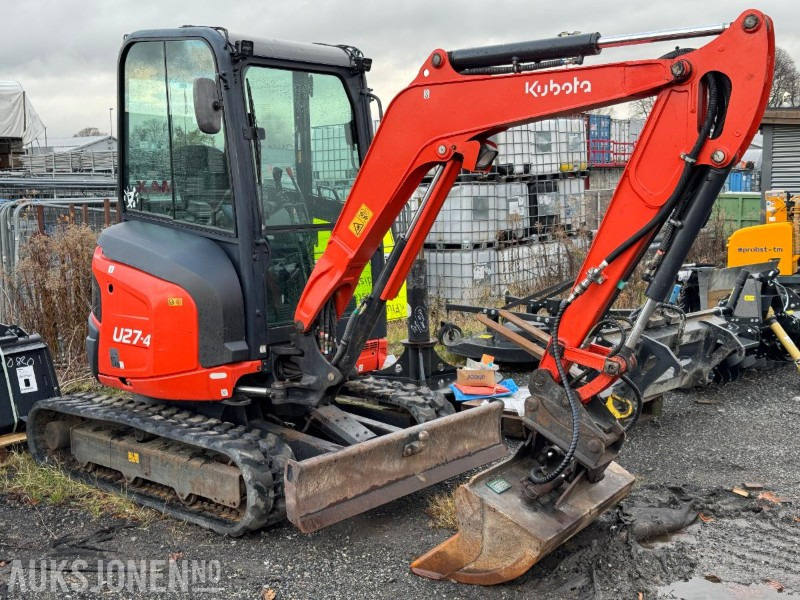 2015 Kubota U27-4 minigraver med skuffe / 1611 timer - Mini excavator: picture 3 2015 Kubota U27-4 minigraver med skuffe / 1611 timer - Mini excavator: picture 3