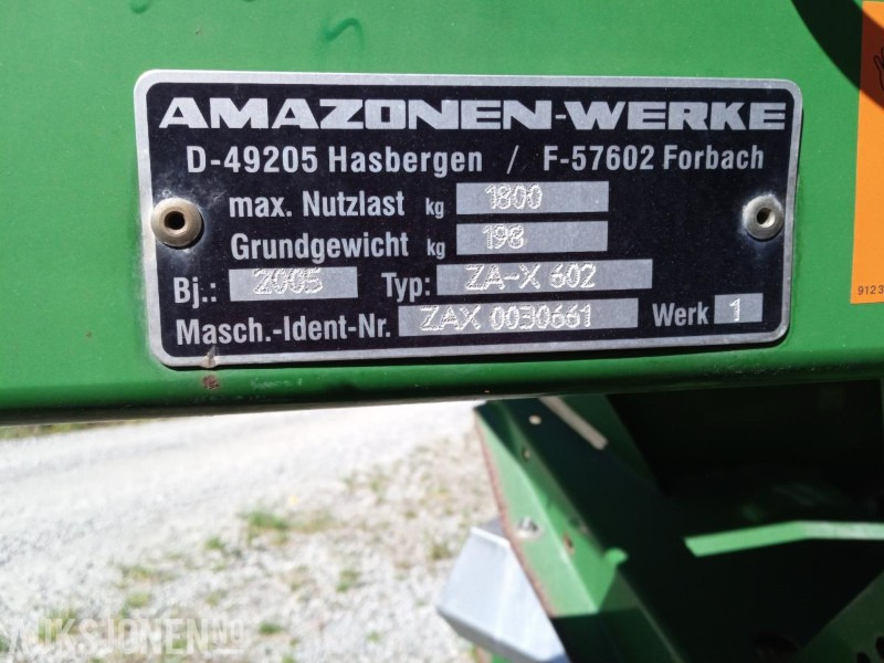 Amazone ZA-X 602 Spreder - Kunstgjødelspreder - Agricultural machinery: picture 2 Amazone ZA-X 602 Spreder - Kunstgjødelspreder - Agricultural machinery: picture 2