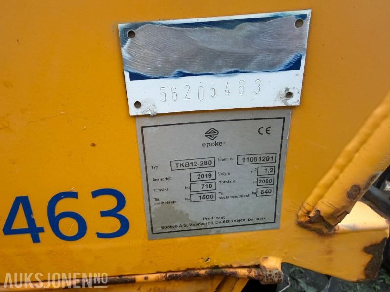 2019 Epoke TKB12-280 etterhengende spreder - Attachment for Construction machinery: picture 3 2019 Epoke TKB12-280 etterhengende spreder - Attachment for Construction machinery: picture 3