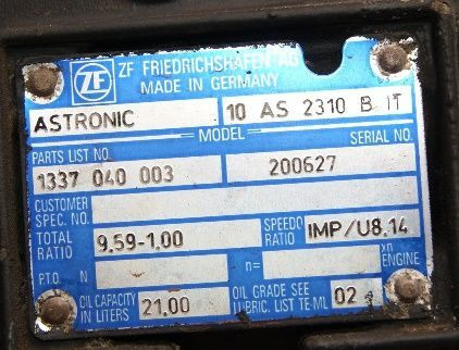 ZF 10AS2310B - Gearbox for Truck: picture 3 ZF 10AS2310B - Gearbox for Truck: picture 3