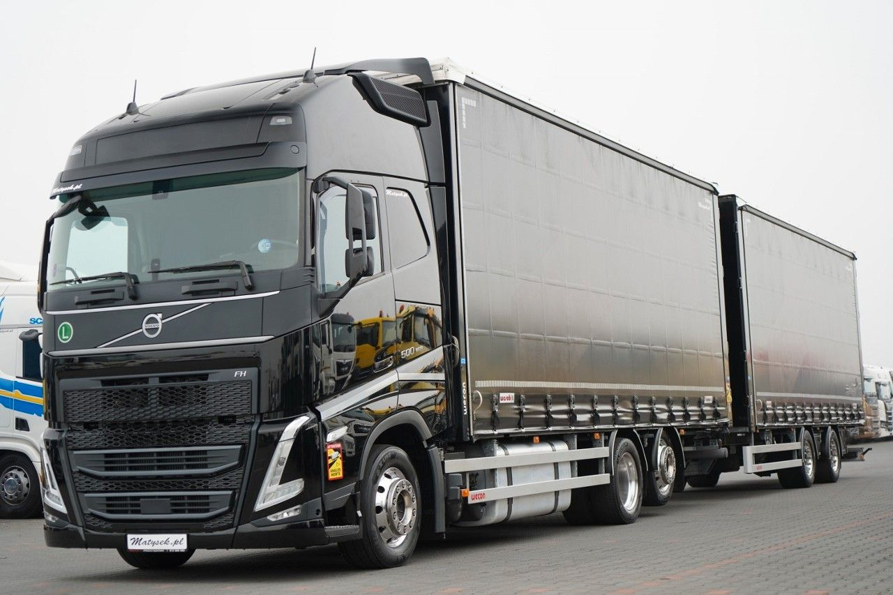 Volvo FH 500 /XXL / ZESTAW TANDEM PRZEJAZDOWY 120 M3 / - Curtainsider truck, Curtainsider trailer: picture 1 Volvo FH 500 /XXL / ZESTAW TANDEM PRZEJAZDOWY 120 M3 / - Curtainsider truck, Curtainsider trailer: picture 1