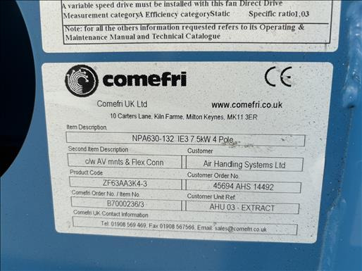 Food processing equipment Comefri NPA630RD Centrifugal fan: picture 6