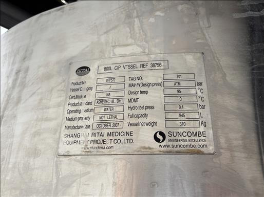 Ritai 800L holding vessel - Food processing equipment: picture 5 Ritai 800L holding vessel - Food processing equipment: picture 5