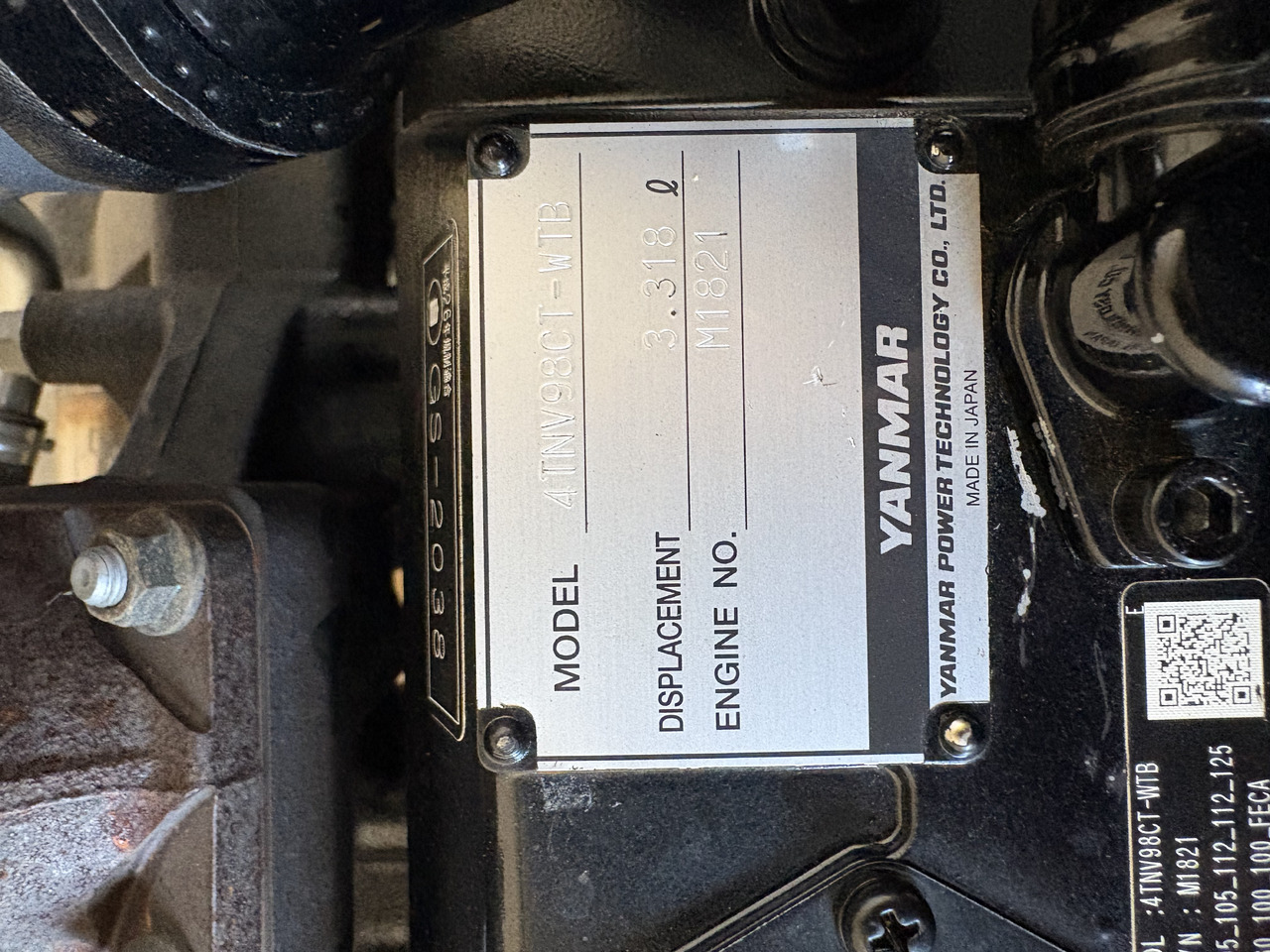 Engine for Construction machinery YANMAR 4TNV98CT: picture 8