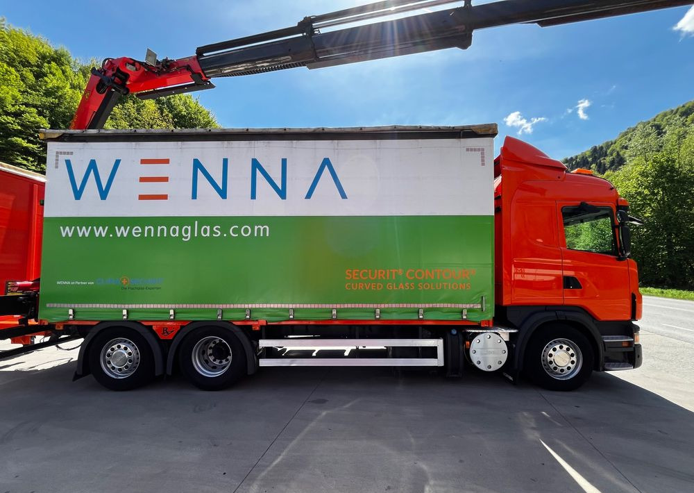 Scania G420 // Tandem // HDS Palfinger 18002 EH // Przyczepa // Oś skrętna podnoszona // Video !!! - Curtainsider truck, Curtainsider trailer: picture 4 Scania G420 // Tandem // HDS Palfinger 18002 EH // Przyczepa // Oś skrętna podnoszona // Video !!! - Curtainsider truck, Curtainsider trailer: picture 4