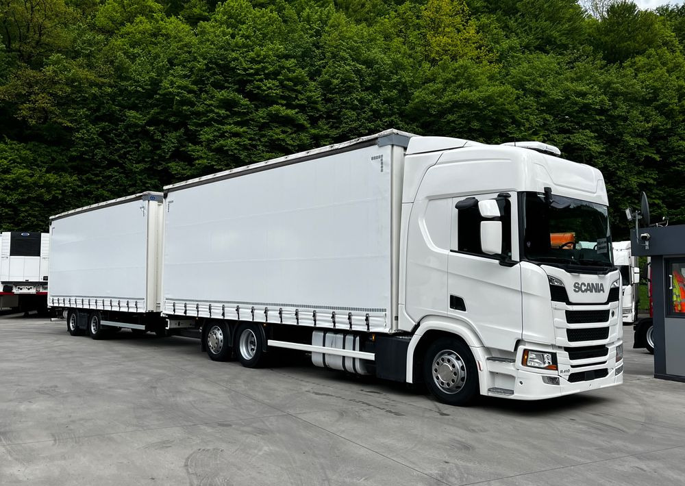 Scania R410 // 2018 // Retarder // Tandem 7.7+7.7 // Przyczepa Krone // Oś podnosozna // - Curtainsider truck: picture 1 Scania R410 // 2018 // Retarder // Tandem 7.7+7.7 // Przyczepa Krone // Oś podnosozna // - Curtainsider truck: picture 1