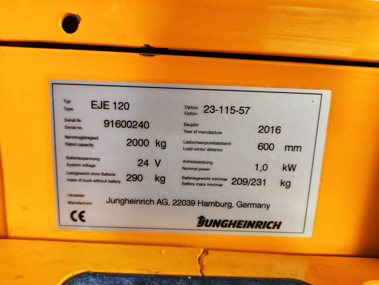 Jungheinrich EJE 120 - Pallet truck: picture 5 Jungheinrich EJE 120 - Pallet truck: picture 5