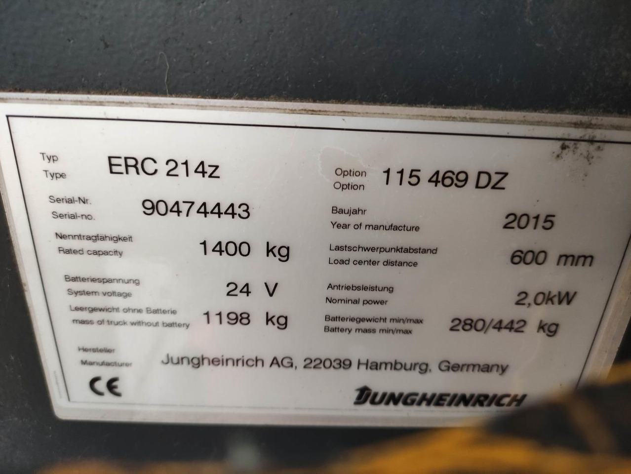 Jungheinrich ERC 214 Z - Stacker: picture 5 Jungheinrich ERC 214 Z - Stacker: picture 5