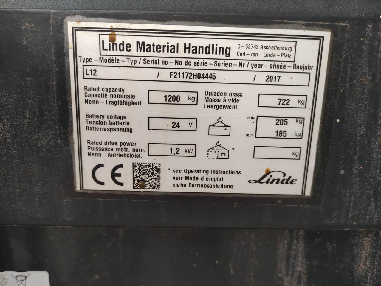 Linde L12 - Stacker: picture 5 Linde L12 - Stacker: picture 5