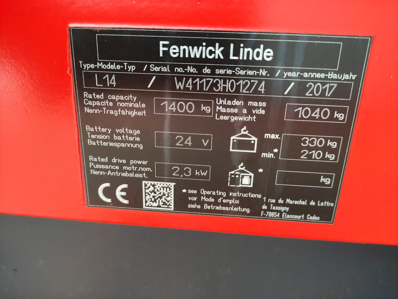 Linde L14-1173 (LACK NEU) - Stacker: picture 5 Linde L14-1173 (LACK NEU) - Stacker: picture 5