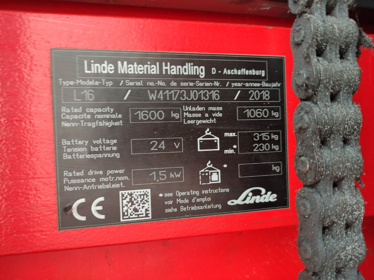 Linde L16-1173 - Stacker: picture 5 Linde L16-1173 - Stacker: picture 5